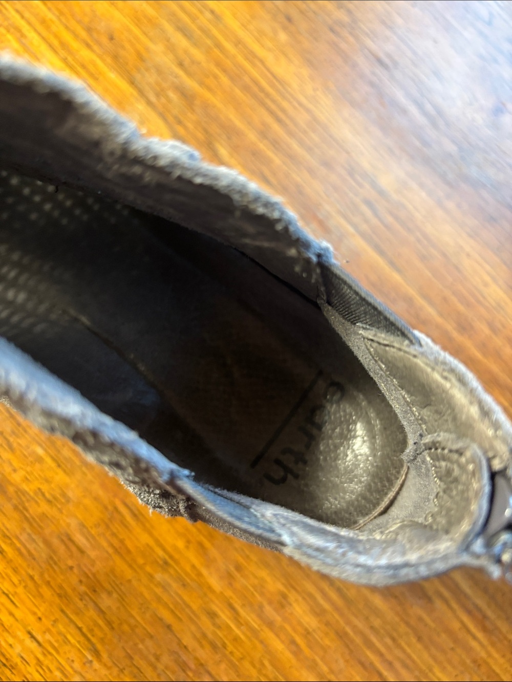 Earth Women's Gray Perforated Ankle Booties - Picture 9 of 9